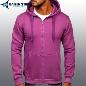 Sudaderas con Cremallera para Hombre, Color Sólido, 100% Algodón, Felpa, Corte Regular, Invierno, Casual, Servicio OEM, Digital, Ecológico, 500 Gramos - Product Image 4