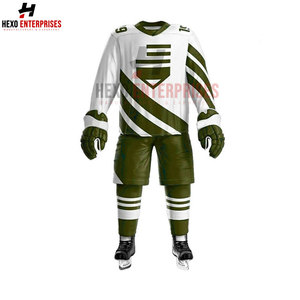 Uniforme de hockey sur glace personnalisé unisexe avec motif vierge prix de gros vêtements de sport d'équipe décontracté sublimation avec logo - Product Image 5