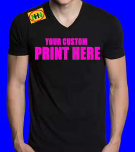 T-shirt formel pour homme en maille 100 % polyester/coton, col en V, respirant, manches courtes, uni, 180 grammes, sérigraphie sur le devant - Product Image 3