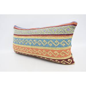Cozy Durable 12x24 Multicolored Wool Pillow Luxury Style Traditional Geometric Vintage Fluffy Square Patterns Woven <b>18x18</b> Size - Product Image 4
