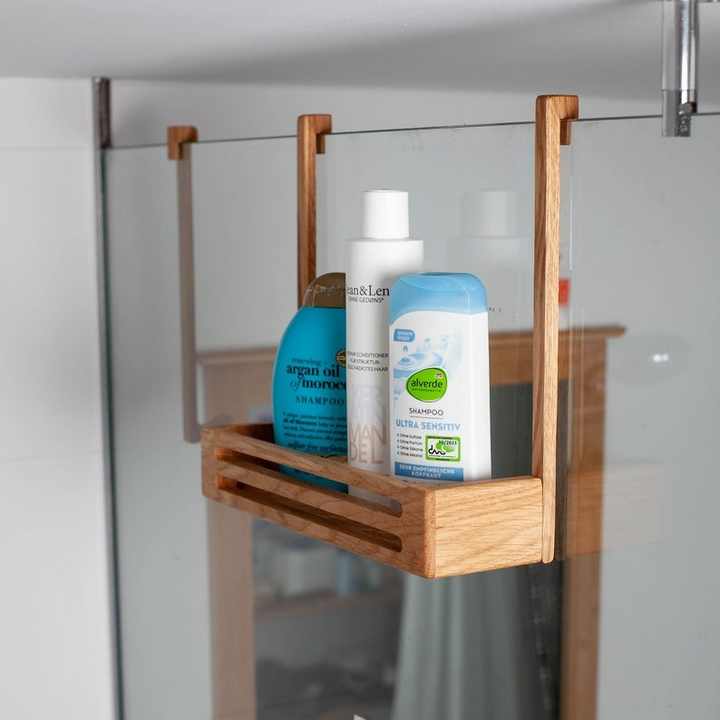 Luxury Wooden Bathroom Wall Hanging Makeup Storage Rack Hanger Kitchen Wall Mounted Spice Storage Shelf From Falak World Export