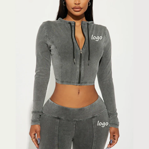 High Quality Custom logo Print or <b>Embroidery</b> Acid-washed Cotton 420gsm Hoodie and Jogging Pants <b>Set</b> Wool Tracksuit 2 piece <b>set</b> - Product Image 4