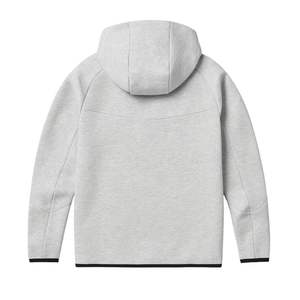 Veste à capuche zippée intégrale pour homme, en polaire technique, coupe-vent, personnalisable sur le devant, imperméable, écologique, légère, chaude, pour l'entraînement sportif - Product Image 2