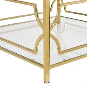 Mesa de Centro Hudson de Lujo, Ecológica y Moderna, con Marco de Metal y Tapa de Cristal Transparente, para Muebles de Sala de Estar - Product Image 3