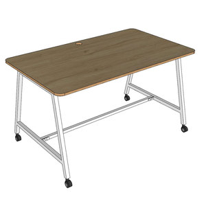 Escritorio de Oficina Moderno y Minimalista de 140x80cm, Madera Contrachapada con Patas de Hierro, Sistema FOS FOS004 - Product Image 6