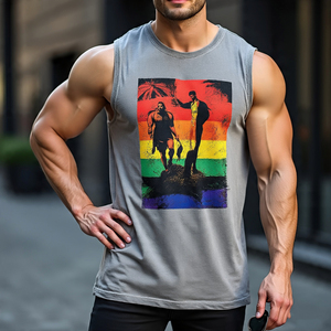 <b>Muscle</b> <b>Fit</b> Loose Boxy <b>Vest</b> 100% Cotton Heavyweight Sleeveless T Shirts Men Boxy <b>Vests</b> - Product Image 3