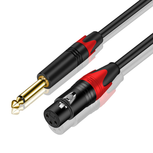 Mono 6.35mm 1/4 inch TS Nam để XLR nữ mất cân bằng kết nối 3pin XLR đến 6.35mm (1/4 inch) quý inch mic cáp âm thanh - Product Image 1