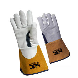 Venta caliente XL Guantes de soldadura de cuero Personalizable Su propio logotipo Nuevo estilo Protector DE SEGURIDAD Transpirable Servicios OEM disponibles - Product Image 1