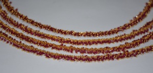 Fil plaqué or de qualité supérieure enveloppé de grenat rouge perles de quartz Hydro chaîne de chapelet, chaîne de perles de chapelet épais pour la recherche de bijoux - Product Image 6