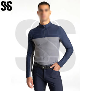 Chemise de base pour l'équitation masculine, multi-sports, entraînement équestre, séchage rapide, anti-odeur, coupe ajustée, vêtements d'équitation en plein air - Product Image 2