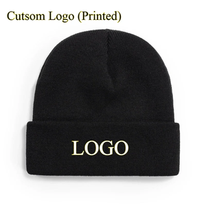 Gorro unisex con logotipo personalizado de alta calidad al por mayor, gorro de invierno tejido con diamantes de imitación y logotipo personalizado bordado - Product Image 1