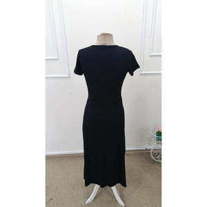 Vestido Midi de Viscosa con Cuello Redondo y Manga Corta para Mujer, Marca Jane, con Abertura Lateral - Estilo Casual para Uso Diario, Modelo 32939 - Product Image 6