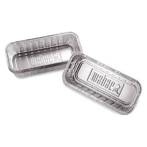 Lot de 10 plateaux jetables Weber 6498 28x12.7x6.3cm en aluminium de qualité supérieure, faciles à utiliser et à jeter - Product Image 2