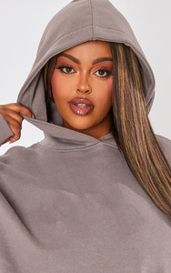 Venta caliente de gran tamaño de carbón Drop Shoulder Sudadera con capucha de gran tamaño para mujer Sudaderas con capucha antiarrugas y transpirables Sudadera con cremallera para mujer - Product Image 3