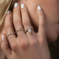 Bijoux occidentaux Fashion Délicat S925 Pure Silver Circle Chain Linked Eternity Band Ring