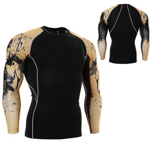 Offre Spéciale Adultes Hommes Manches Longues Compression Chemises Spandex Polyester Fait Hommes Combat Formation Rash Guard - Product Image 3