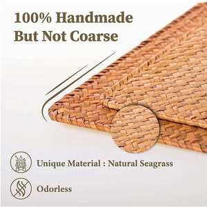 Lot de 4 sets de table tressés en jute 100% Style traditionnel solide pour la maison, l'intérieur et l'extérieur Prix de gros - Product Image 3