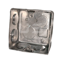 3 "x 3" 866 ZIC Caja de conexiones eléctricas cuadrada de acero galvanizado al ras Metal estampado IP65 Nivel de protección