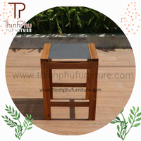 Tabourets de bar modernes et écologiques en bois et métal, design durable, fabrication vietnamienne, emballage en carton