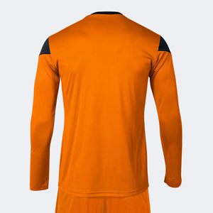 Uniforme de fútbol de poliéster 100% con mangas completas naranja, ropa de equipo de alta calidad, juegos de corte automatizados que incluyen logotipo personalizado-servicio OEM - Product Image 3