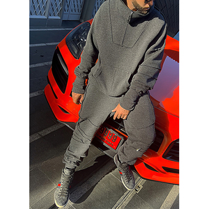 Survêtements en tissu avec logo personnalisé du fabricant, ensembles de deux pièces pour hommes, ensembles de sweat-shirts à capuche, survêtements - Product Image 3