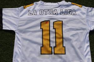 เสื้อฟุตบอลแบบอเมริกันสำหรับผู้ชายและผู้หญิงเสื้อเจอร์ซีย์ผ้าโพลีเอสเตอร์ออกแบบและโลโก้ได้ตามที่ต้องการ - Product Image 3