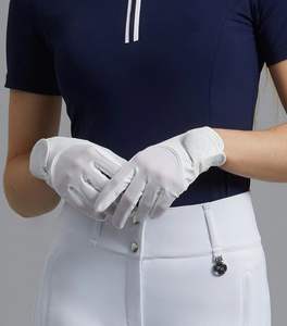 Gants d'équitation d'hiver professionnels en cuir de qualité supérieure ultra respirants vente en gros logo personnalisé équipement équestre - Product Image 5