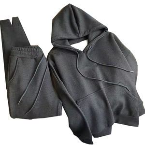 High Quality Custom New Fashion Tracksuit Unisex Pants Hoodie Set Heavyweight Tracksuit Sweatpants Workout Casual Hoodie set - Product Image 3