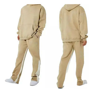 Joggers empilés Survêtement fuselé Hommes Joggers Costumes Ensemble Hommes Survêtement Évasé 2 Pièces Ensemble Avec Marque Personnalisée - Product Image 6