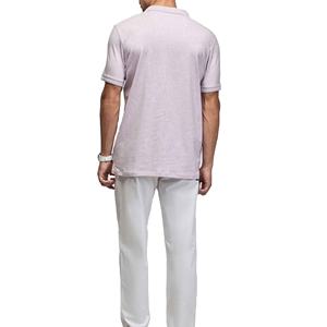 Camisetas de polo transpirables para hombre con logotipo personalizado 100% de algodón de manga corta transpirable de punto de verano ajuste informal OEM fábrica a granel - Product Image 5