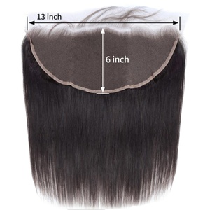 Haute qualité 13x6 pour Swiss HD pour lacet frontal cuticule aligné court Remy noir naturel droit vierge Extensions de cheveux humains - Product Image 1