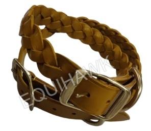 SMART FANCY LEATHER <b>DOG</b> <b>HEAD</b> <b>COLLAR</b> LACED DESIGN IRON FITTING/CUSTOM DESIGN LEATHER <b>DOG</b> <b>COLLAR</b> SOFTY PADDED - Product Image 4