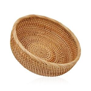 Classic Handmade <b>Rattan</b> Fruit <b>Basket</b>, Eco-Friendly <b>Storage</b> Bowl for Dining Table Kitchen Decor & Everyday Home Use - Product Image 1