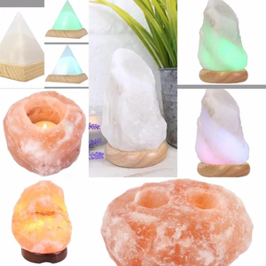 Lámpara de Sal Natural del Himalaya, Blanca, USB, con Luces de Colores Cambiantes, Hecha a Mano - Product Image 3