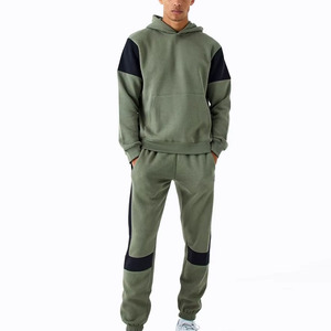 Conjuntos de chándal de dos piezas de forro polar antibacteriano Premium de invierno para hombre, ropa activa al por mayor - Product Image 1