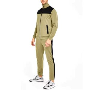 Nuevo estilo etiqueta personalizada Unisex de talla grande ropa deportiva transpirable chándales 100% algodón hecho con cremallera conjuntos chándales personalizados - Product Image 6