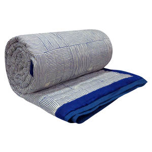 Couverture indienne à vendre, fabrication indienne, couverture traditionnelle indienne imprimée à la main, voile de coton doux, taille Queen - Product Image 1