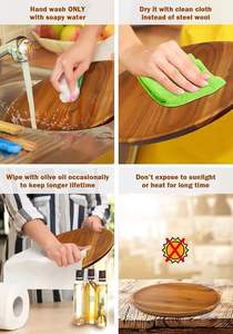 HF CRAFTS Plato de madera ecológico hecho a mano seguro para servir comidas elegantes cero residuos en la costa baja - Product Image 5