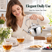 Vente en gros de bouilloire de cuisinière 1.2/1.5/2.0/3.0/4,0 L ensemble de théière en métal en acier inoxydable à induction de luxe