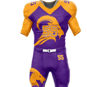 Uniforme de football américain à manches courtes personnalisé 100% polyester de haute qualité respirant léger maillot de performance - Product Image 6