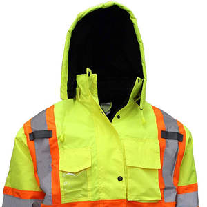 Logo personnalisé et vestes de sécurité haute visibilité avec nouveau style à capuche veste de sécurité de travail personnalisée - Product Image 4