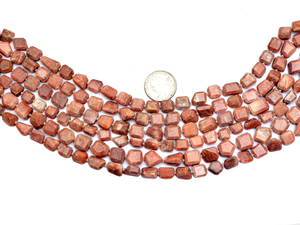 Perles de Nugget Facettées en Amazonite Rouge AAA+ 10mm-12mm, Pierres Semi-Précieuses Naturelles Rares, Perles Roulées à Coupe Dégradée pour la Fabrication de Bijoux - Product Image 4