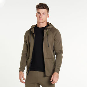 Sweats à capuche personnalisés pour hommes, taille plus, sweat à capuche avec fermeture éclair, épais, surdimensionné, entièrement zippé, unisexe, coton mélangé basique - Product Image 2