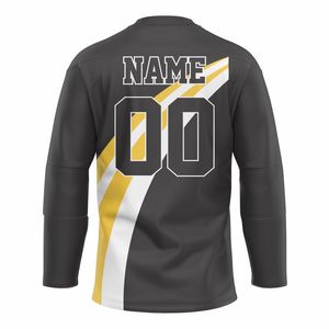 Maillots de hockey sur glace 100 % polyester, couture de qualité, fabrication directe en usine, expédition internationale, vêtements de hockey personnalisés pour équipe - Product Image 1