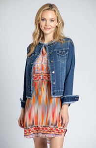 Haute qualité femmes automne Slim Fit Denim veste classique Vintage Style nouveau coton usine en gros fini tissé méthode solide - Product Image 6