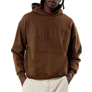 Vente chaude Français Terry Tissu En Relief Hoodies Hommes Et Femmes Personnalisé 3D Lâche Cou À Manches Longues Mode Streetwear Vêtements - Product Image 6