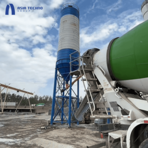 Máquina dosificadora de hormigón para construcción HZS120 integrada, planta de fabricación, Silo de cemento duradero, motor de bomba duradero PLC - Product Image 1