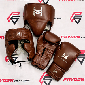 Nouveau design, best-seller, kit de sparring de boxe rose personnalisé Hit N Move, cuir de vache véritable, ensemble d'entraînement de MMA rose - Product Image 5