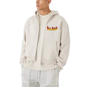 Sudadera con Capucha para Hombre, Talla Grande, 450GSM, Impresión Digital, 100% Algodón, Cierre de Cremallera, para Invierno 2025 - Product Image 1