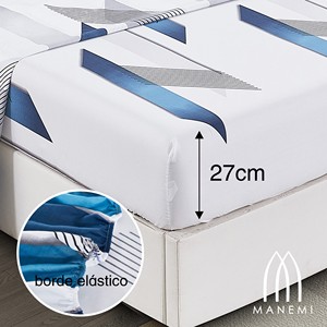 Juego de Funda Nórdica Moderna a Rayas de 3 Piezas 100% Algodón con Sábana Ajustable y Funda de Almohada, Ropa de Cama Lavable de Lujo para el Hogar - Product Image 3